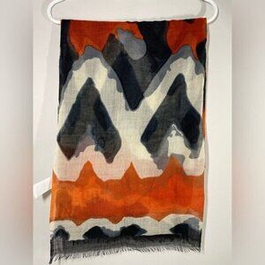 NWT Solar Company Multiple Colors 100% Wool Shawl Scarf
